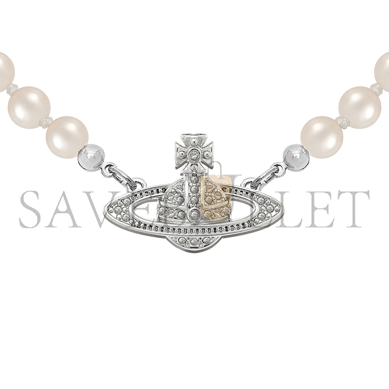 VIVIENNE WESTWOOD MINI BAS RELIEF PEARL CHOKER 8050889135067